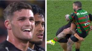 NRL grand final 2021: Adam Reynolds charge down, Spencer Leniu, Penrith  Panthers v South Sydney Rabbitohs, bunker, Gerard Sutton