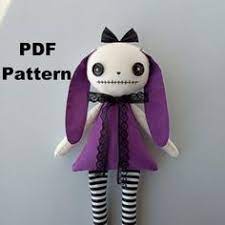 3in1 Doll Sewing Pattern Cat Bunny Bear Stuffed Animal Creepy Cute Toy Tutorial Goth Decor Pdf Instant Download Digital Download Epattern In 2021 Stuffed Animal Patterns Doll Sewing Patterns Felt Plushie