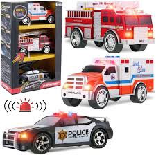 Canada led lighting store,off road lights,emergency vehicle lighting,hide a way headlight strobe,led warning light bar,green volunteer firefighter light,led strobe lights,advisor arrow stick,tow truck lights,security vehicle lights,construction vehicle lights,automotive led bulbs. Amazon Com Liberty Imports 3 In 1 True Hero Emergency Rescue Vehicles Kids Toy Cars Playset Ambulance Fire Truck And Police Car With 3 Button Led Light And Sound Effects Toys Games
