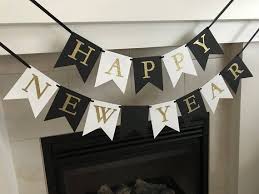 Happy New Year New Years Banner Decoration Black White Gold In 2020 30th Birthday Banner Happy Birthday Banners Birthday Banner