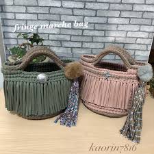 kaoriさんはinstagramを利用しています フリー販売 お譲り先募集中 fringe marche bag ライトカーキーとピンクベージュのフリンジマルシェ お譲り先募集中です メルカリ