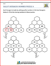 Math puzzles in pdf format for children from first grade, second to sixth grades. Math Puzzles Printable