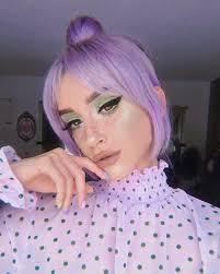 Linabugz Linabugz Instagram Photos And Videos Purple Hair Green Eyeshadow Green Hair Mint Hair Two Toned Hair