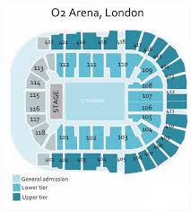 The O2 Arena Seating Plan