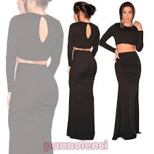 Gonna dritta ma morbida per esaltare la tua silhouette. Completo Vestito Donna Abito Due Pezzi Top E Gonna Lunga Nuovo Dl 1300 Completi E Tailleur Abbigliamento Donna