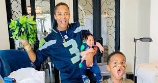 Sweet message from my boys, ciara. Ciara Dresses Son In Football Uniform Ahead Of Russell Wilson S Game