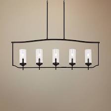 Elyton 42 1 2 W Downtown Bronze Kitchen Island Light Pendant 58j27 Lamps Plus Light Lamps Plus Seeded Glass