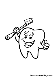 Cartoon Tooth Drawing - How To Draw A Cartoon Tooth Step By Step