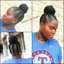 Feeder Braids Braided Bun Ponytail Goddess Braids Stitch Braids Beautiful Natural Hair Summer Hairstyles Bob Braids