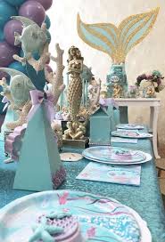 Mermaid Tails Birthday Party Ideas Photo 2 Of 11 Mermaid Theme Party Mermaid Birthday Mermaid Birthday Party