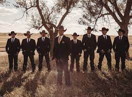 Modern Cowboy Styles Western Weddings Native Roaming Photography In 2021 Western Wedding Cowboy Wedding Western Groomsmen