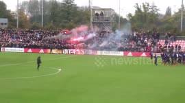 The results can be sorted by competition, which means that only the stats for the selected competition will be displayed. Newsflare Ajax Fans Throwing Firecrackers Towards Fc Utrecht Fans