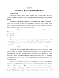 Bab II Hukum Ohm & Kirchoff