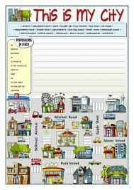 This Is My City English Esl Worksheets Direcciones En Ingles Educacion Ingles Temas De Ingles