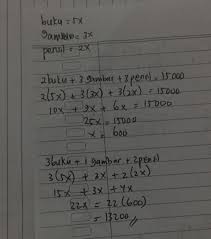 Harga 2 Buku Tulis 3 Buku Gambar Dan 3 Pensil Rp15 000 Perbandingan Harga Buku Tulis Buku Brainly Co Id