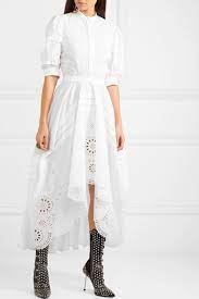 In the meantime, i'll just have to make do with my imagination and the escapist capabilities of online window shopping. Alexander Mcqueen Asymmetric Pleated Broderie Anglaise Poplin Dress Net A Porter Com Poplin Dress Dresses Fashion Costume