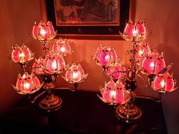 Pair Asian Lamps Tibetan Buddhist Chinese Lotus Lamp Large Etsy Asian Lamps Lotus Lamp Asian Home Decor
