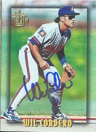 Wil Cordero Signed 1995 Topps Embossed Baseball Card