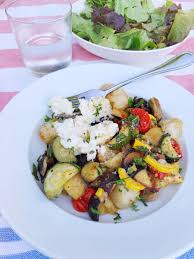 Sheet Pan Summer Veggie Sausage And Cauliflower Gnocchi Domestikatedlife Recipe Veggie Sausage Sheet Pan Dinners Gnocchi
