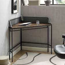 Industrial office desks give your work or home office a boost so you can work comfortably in style. Dark Walnut Industrial Corner Desk Kirklands