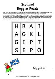Scotland Boggler Puzzle Word Puzzles For Kids Scotland Scottish Words