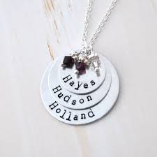 Mother Necklace Mom Of 3 Personalized Necklace Mommy Necklace 3 Kids Name Birthstones Three Kids Children