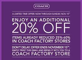 Limit coach factory outlet online coupon codes 2020 one coupon per purchase of products and quantities stated. Coach Coupons Printable Online In Store Posts Facebook