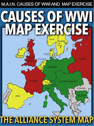 World War I Map Activity Main Causes Ww1 Map Activities World War I Wwi Maps