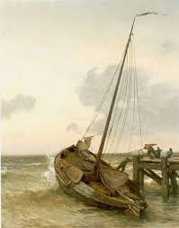 Tholen W B Willem Bastiaan Tholen Botter Op Zuiderzee Olieverf Op Doek 71 0 X 60 0 Cm Gesigneerd L O Boot Kunst Zeilboot Schilderij Olieverf Op Doek