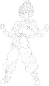 A kid version of son goku is a fictional character a superhero and the main protagonist of the dragon ball manga series written by akira toriyama. Download Goku Ssgss Fukkatsu No F Power Up Lineart By Dragonballaffinity Goku Ssgss Kaioken Coloring Pages Png Image With No Background Pngkey Com