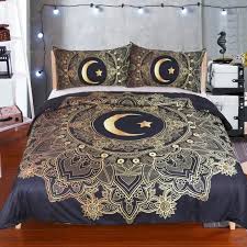 Free delivery and returns on ebay plus items for plus members. Gold Stamping Moon Star Bedding Sets 3d Printed Personality Spring Duvet Cover 3 Piece Lightweight Romantic Personality Duvetcover Set Bedding Sets Luxury Bedding Blue Bedding Sets
