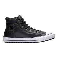 Converse Chuck Taylor All Star Hi Padded Collar Boot Black Black White Boots Black And White Boots Classic Boots Converse