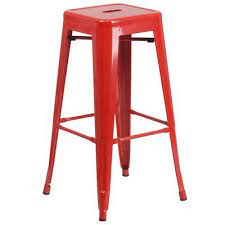 Kameron Bar Counter Stool Color Glossy Red Seat Height Bar Stool 30 Seat Height Red Bar Stools Metal Bar Stools Bar Stools