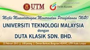 Jun 18, 2021 · read the latest news related to universiti teknologi malaysia in research, publication, awards, staff and students Working At Duta Klasik Sdn Bhd Company Profile And Information Jobstreet Com Malaysia