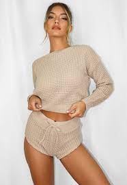 Check spelling or type a new query. Stone Waffle Jumper And Shorts Knitted Co Ord Set Missguided