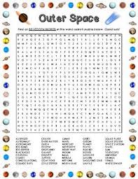 outer space word search 50 words space words 50 words math activities preschool