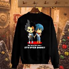 Check spelling or type a new query. Dragon Ball Z Vegeta And Bulma My Love For You It S Over 9000 Shirt