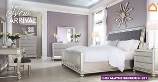 Highly detailed french inspired mirror and poster bed in a soft white painted finish. Rise Shine Ashley Furniture Homestore Brunei Facebook