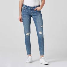 Womens Low Rise Skinny Jeans In Light Wash 95 Dstld
