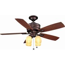 What are the best ceiling fan lights? Hampton Bay Oakley 52 In Indoor Oil Brushed Bronze Ceiling Fan With Light Kit Ac413a Obb The Home Depot Bronze Ceiling Fan Ceiling Fan Ceiling Fan With Light
