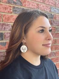 Baseball Personalized Name Earrings, Player Name and Number Earrings,  Baseball Mom Accessories, Customized Sports Fan Earrings, Baseball