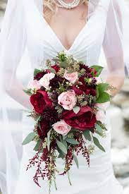 Check spelling or type a new query. Autumn Wedding Bouquet With Burgundy And Blush Flowers
