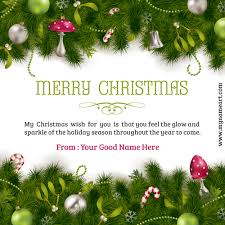 It is friends like you that make this season so special and magical. Write Name On Merry Christmas Ornaments Decoration Colorful Card