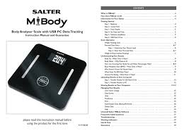 Using the product for the first time. Salter Mibody Instruction Manual Manualzz
