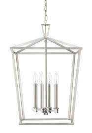 Ponce City 4 Light Pendant Satin Nickel In 2021 Brushed Nickel Light Fixtures Satin Nickel Light Fixtures Pendant Lighting