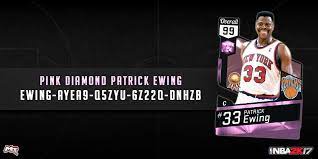 Locker Codes Limited Pink Diamond Patrick Ewing Nba2k