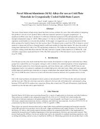 4.1 out of 5 stars 66. Pdf Novel Silicon Aluminum Si Al Alloys For Use As Cold Plate Materials In Cryogenically Cooled Solid State Lasers