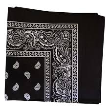 Black Paisley Bandana 22 X 22 100 Cotton Paisley Cotton Bandanas Bandana