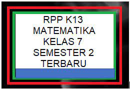 Materi matematika kelas 7 semester 2 k13. Rpp 1 Lembar Matematika Kelas 7 Semester 2 Revisi Terbaru 2020 2021 Kherysuryawan Id