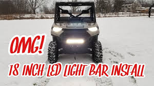 2018 Polaris Ranger Xp 1000 Led Light Bar Install Youtube